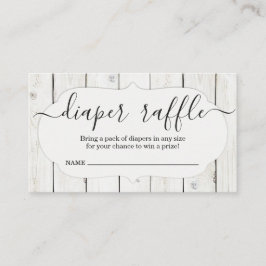 Fralda Raffle Inserção para Convite para Chá de fr