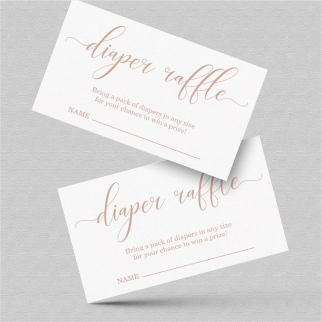 Fralda Raffle Inserção para Convite para Chá de fr (Criador carregado)