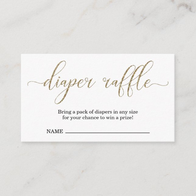 Fralda Raffle Inserção para Convite para Chá de fr (Frente)