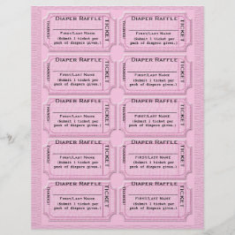 Fralda Raffle Tickets Chá de fraldas