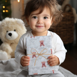 Fralda Rei Teddy ursinho feliz nome de aniversário