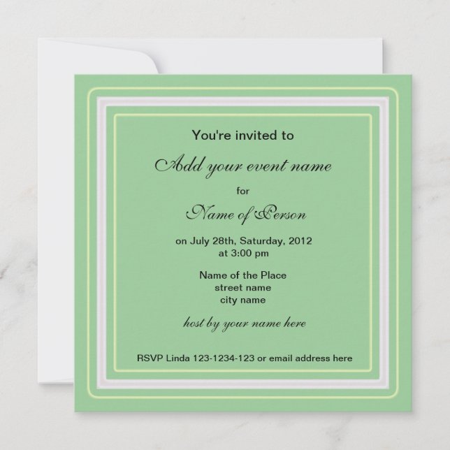 framboesa branca com convite de festas (Frente)