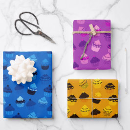 Framboesa, mirtilo e cupcakes de banana