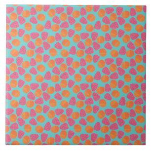 Framboesas Tangerinas de Turquesa Brilhante Blue