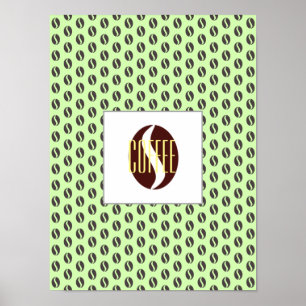 Frame do Padrão do Café Funky - Word Poster