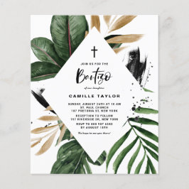 Frame Tropical Bautizo - Folha de Ouro Russa Convi