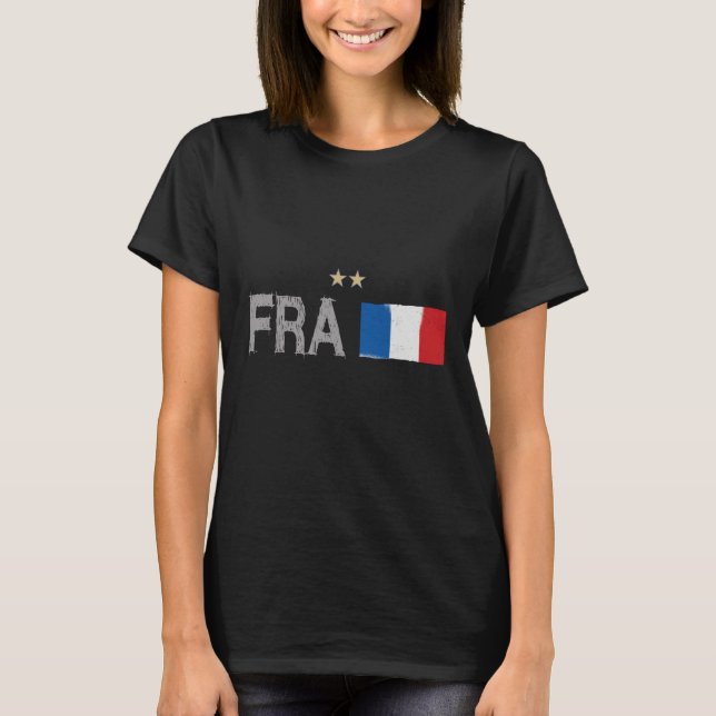 França Futebol Fan Camisa Bandeira Francesa (Frente)