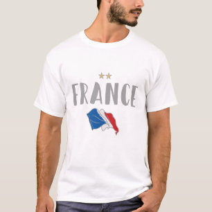 França Futebol Fan Camisa Bandeira Francesa