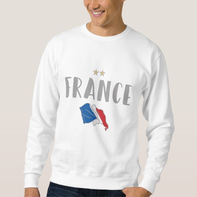França Futebol Fan Camisa Bandeira Francesa (Frente)