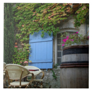 França, Les Baux de Provence, pátio de café