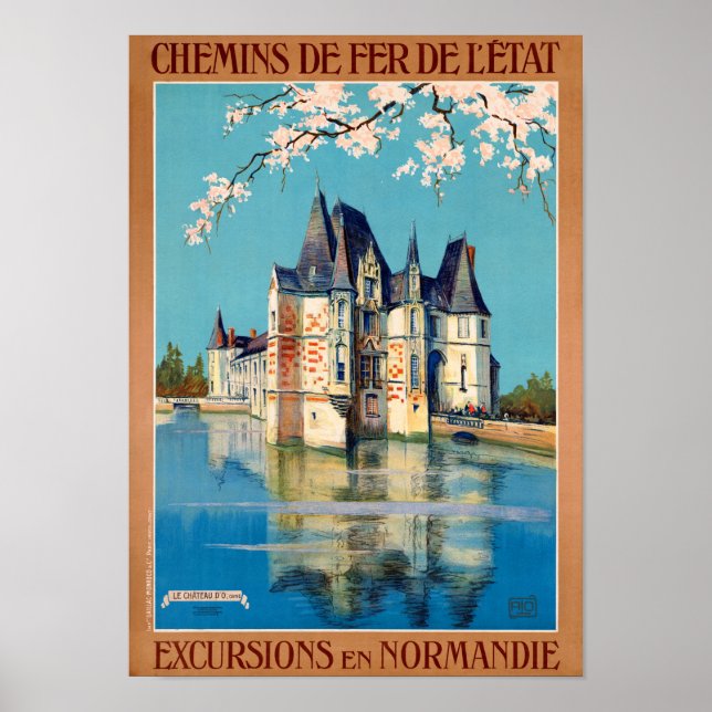 França Normandy - Poster de Viagens vintage restau (Frente)