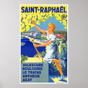 França Viagens vintage - Poster restaurada