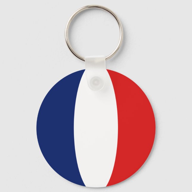 France Fisheye Flag Chaveiro (Frente)