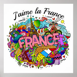 France Illustration Art Poster