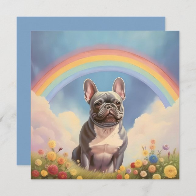 Francês Buldogue Frenchie Rainbow Bridge Nome Pers (Frente/Verso)