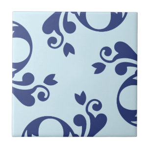 Francês Damask, Cor damasco - Azul