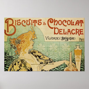 Francês de Chocolat do poster da propaganda do