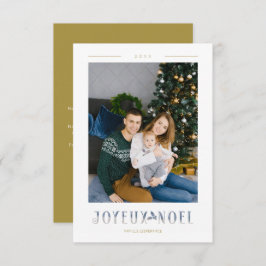 Francês Joyeux Noël Caligrafia Moderna Personaliza