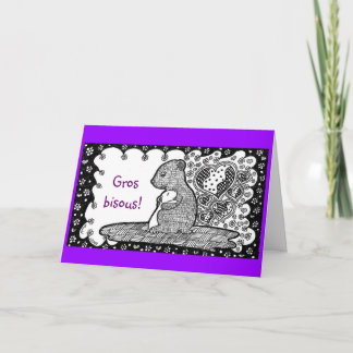 Francês: Love You, Mama - cartão de boas-vindas