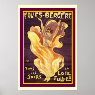 Francês Nouveau "Folies Bergere" 13 x 19 poster