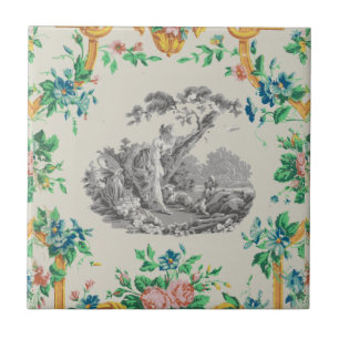 Francês Rococo François Boucher Vignette Pattern