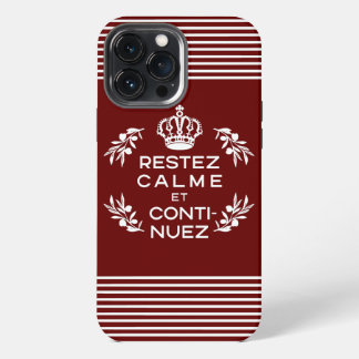 Francês vermelho e branco Manter Calmo e Continuar