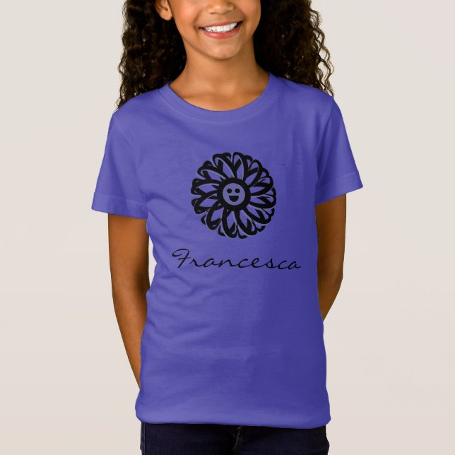 Francesca Sorrindo Camisa Flor (Frente)