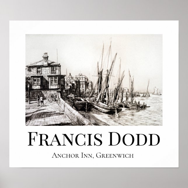 Francis Dodd Anchor Inn, Poster de Greenwich (Frente)