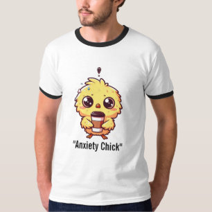 Frango Ansioso – Camiseta Engraçada de Frango Fofo