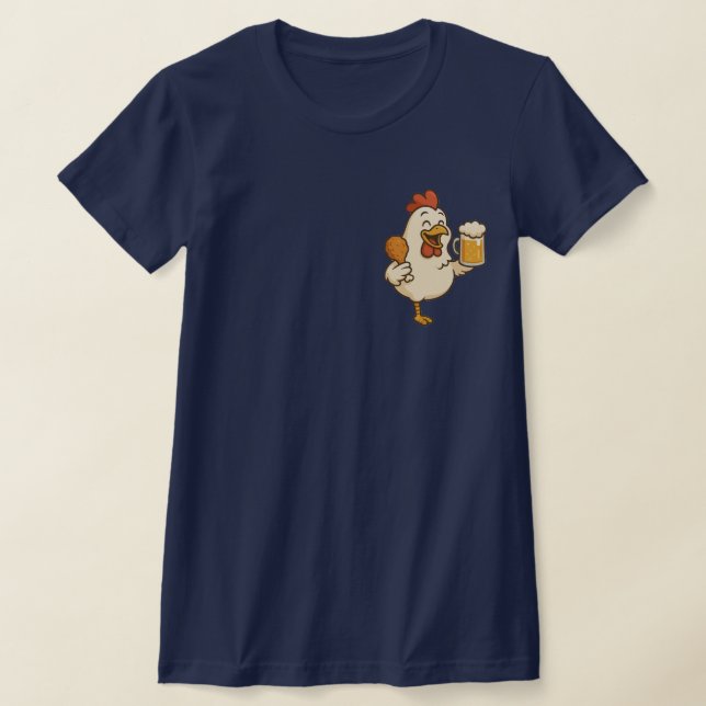 Frango Coreano Fried - Camisa T de canto (Postura )