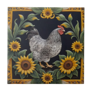 Frango de Girassol - Galinha Cinza e Girassóis