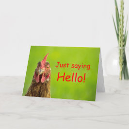 Frango Engraçado - Olá Cartão de Saudação