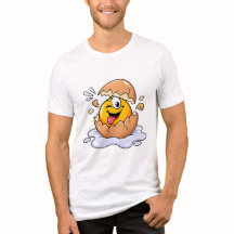 Frango Engraçado Saindo do Ovo Cartoon
