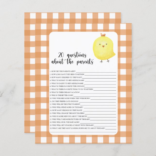 Frango - jogos - 20 perguntas sobre os pais (Frente/Verso)