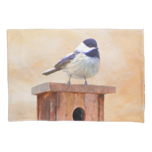 Frango no Birdhouse Painting Arte Original de Pás