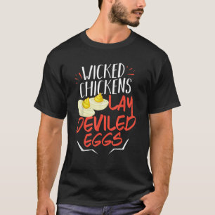 Frangos Molhados Lay Ovos Deitados Dotados Camisa
