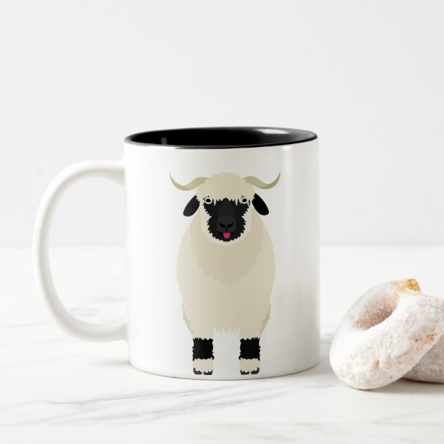 Frank, a caneca Nose Negra de Valais (Com Donut)