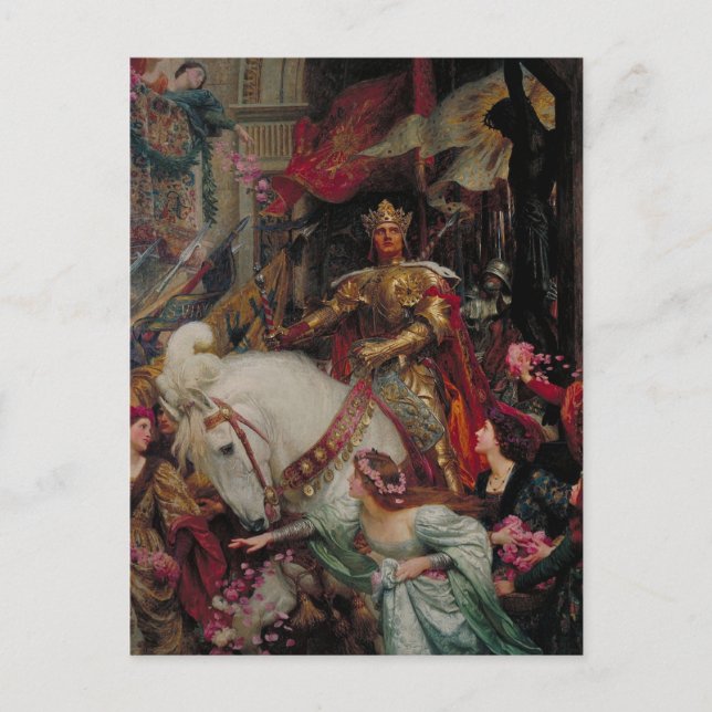 Frank Dicksee - Cartão postal de As Duas Coroas (Frente)