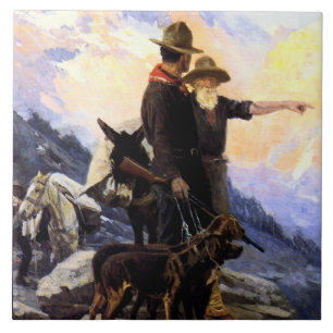 Frank Tenney Johnson Arte Ocidental "Caça na Monta