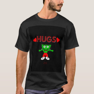 FrankenQueijo Abraça Camisa Básica Negra Masculina