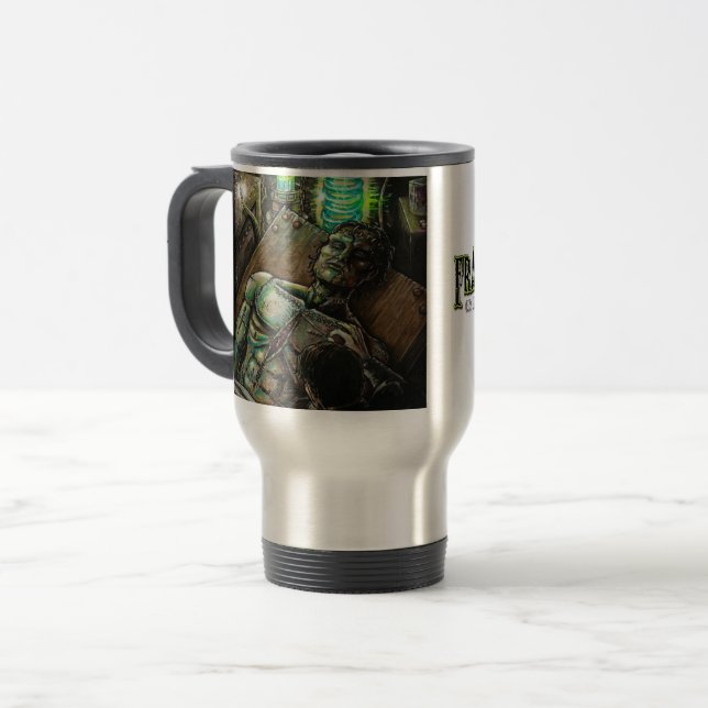 Frankenstein caneca de viagem (Frente Esquerda)