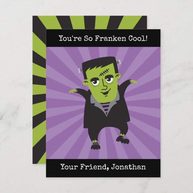 Frankenstein Halloween Card (Frente/Verso)