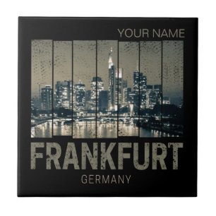 Frankfurt Alemanha Skyline Retro Vintage Souvenir