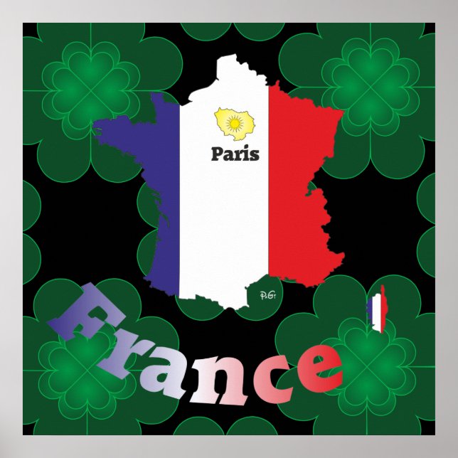 Frankreich, França, Francia Poster (Frente)