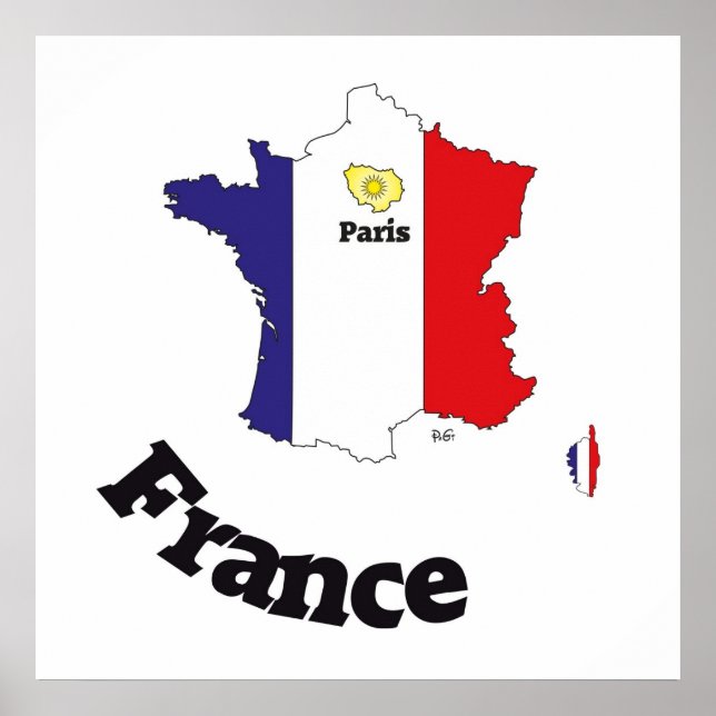 Frankreich, França, Francia Poster (Frente)