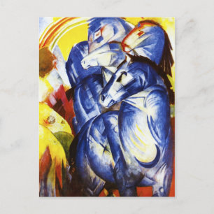 Franz Marc A Torre dos Cavalos Azuis Cartão Postal