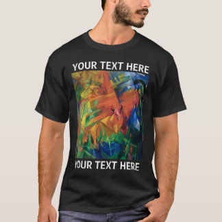 Franz Marc Animal em uma paisagem, camiseta negra