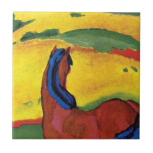 Franz Marc - Cavalo numa pintura de paisagem