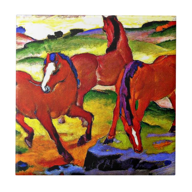 Franz Marc - Cavalos Grazing IV. 1911 (Frente)