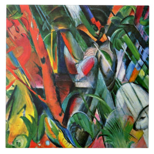 Franz Marc famosa pintura, Na Chuva,